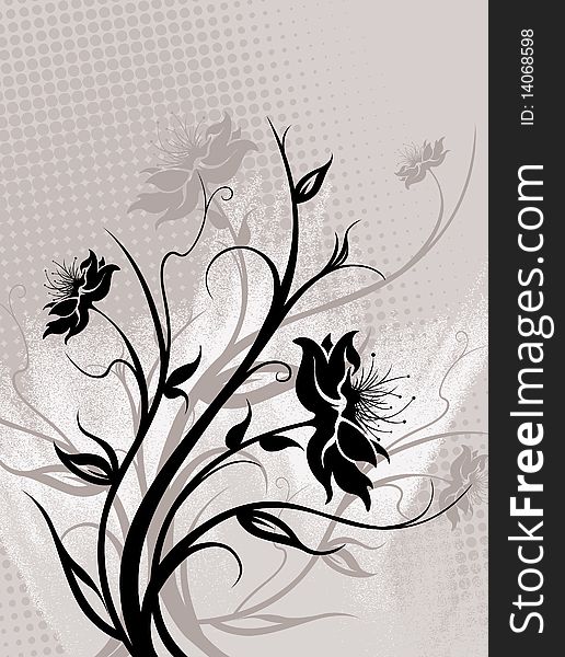 An abstract floral themed background. An abstract floral themed background