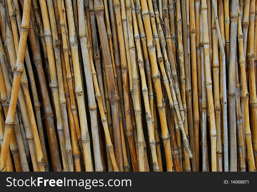 A wall built of reeds