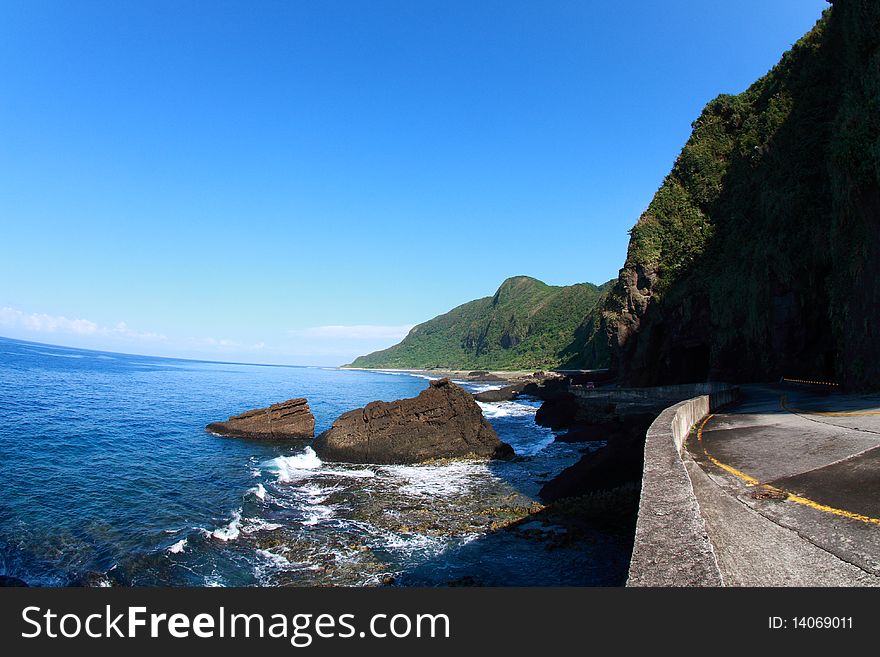 The coast of Taiwan's Green Island. The coast of Taiwan's Green Island.