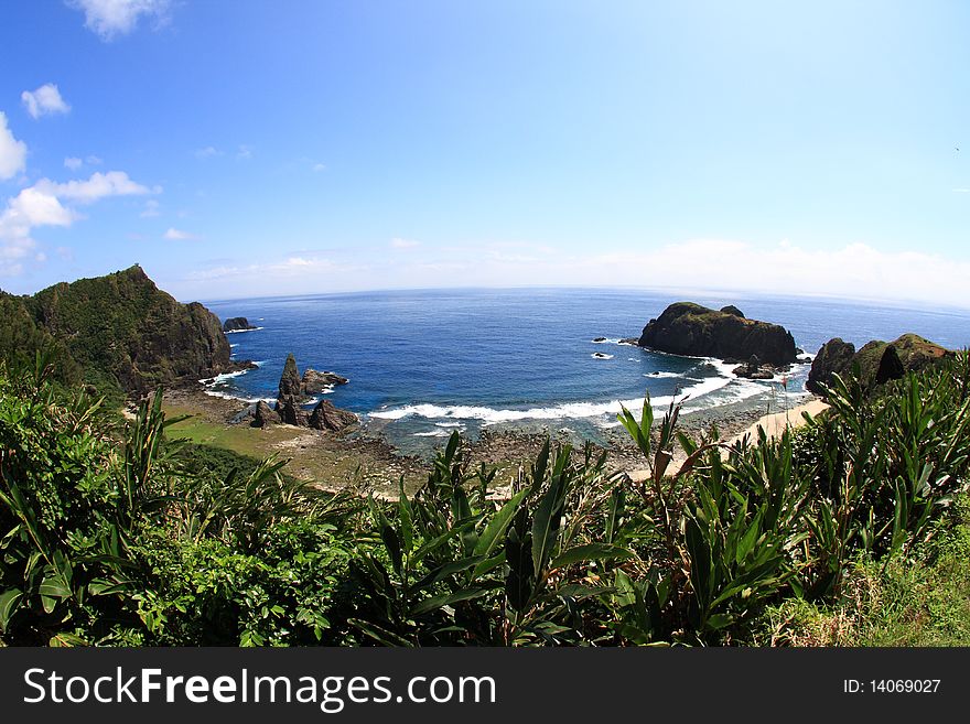 The coast of Taiwan's Green Island. The coast of Taiwan's Green Island.