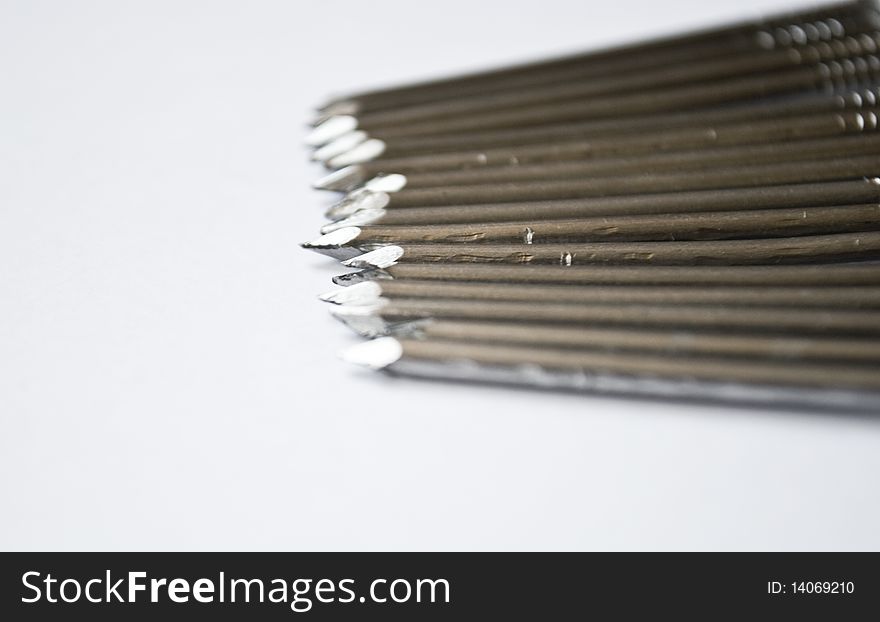 Nails points. Close-up photograph