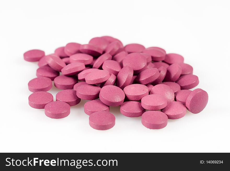 Pills On A White Background