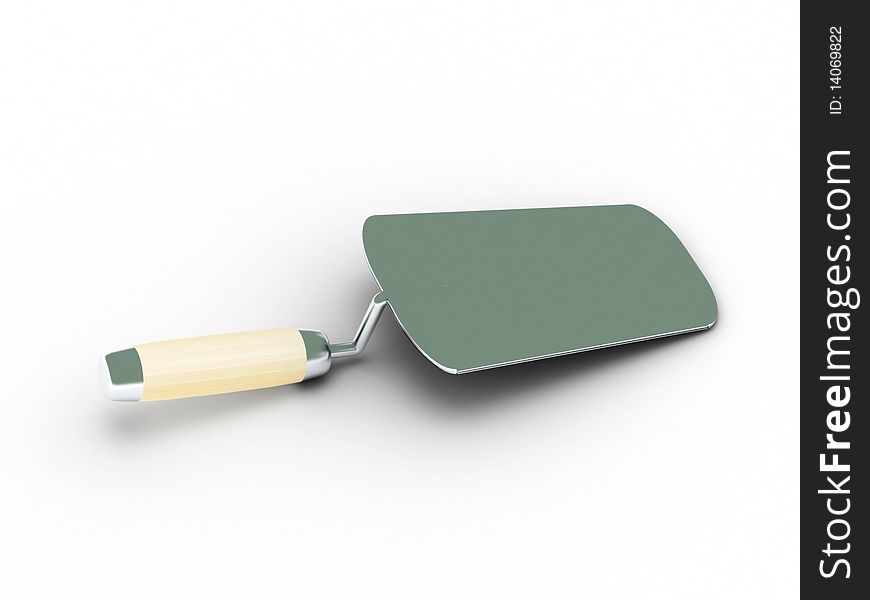 Trowel isolated on white background. High quality 3d render.