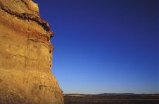 Cliff With Blue Sky At Sunset, Copy Space. Royalty Free Stock Photo Cliff With Blue Sky At Sunset, Copy Space. Royalty Free Stock Photo