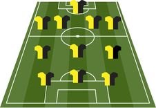 Football Soccer Field Pitch With Player Jerseys Royalty Free Stock Photo Football Soccer Field Pitch With Player Jerseys Royalty Free Stock Photo