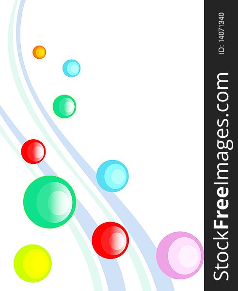 Illustrated colour circles background design
