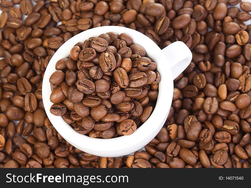 Cup With Coffee Beans