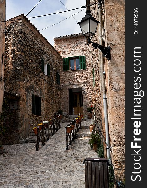 Picturesque streets and houses on the island of Majorca. Picturesque streets and houses on the island of Majorca