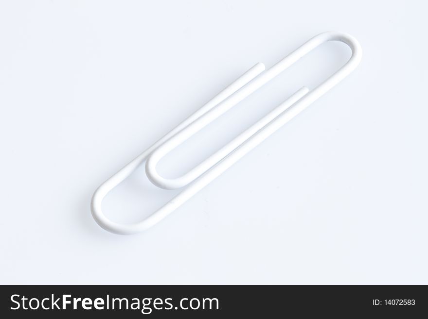 Isolated high resolution white paper clip