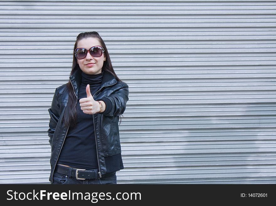 Positive and happy young woman. Positive and happy young woman