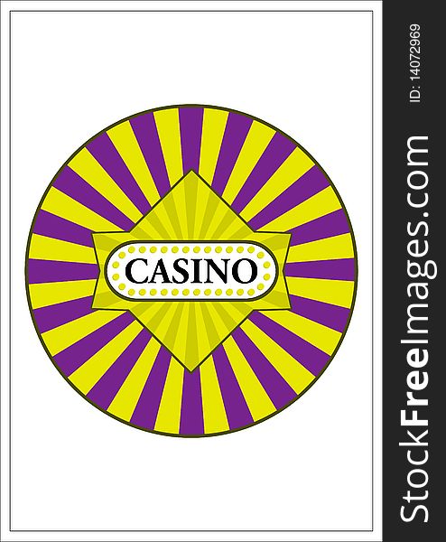 Vector style casino emblem (isolated)