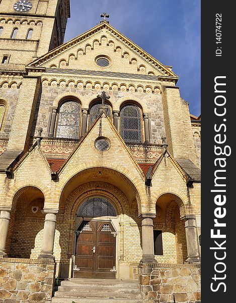 Nice village church in czech republic. Nice village church in czech republic