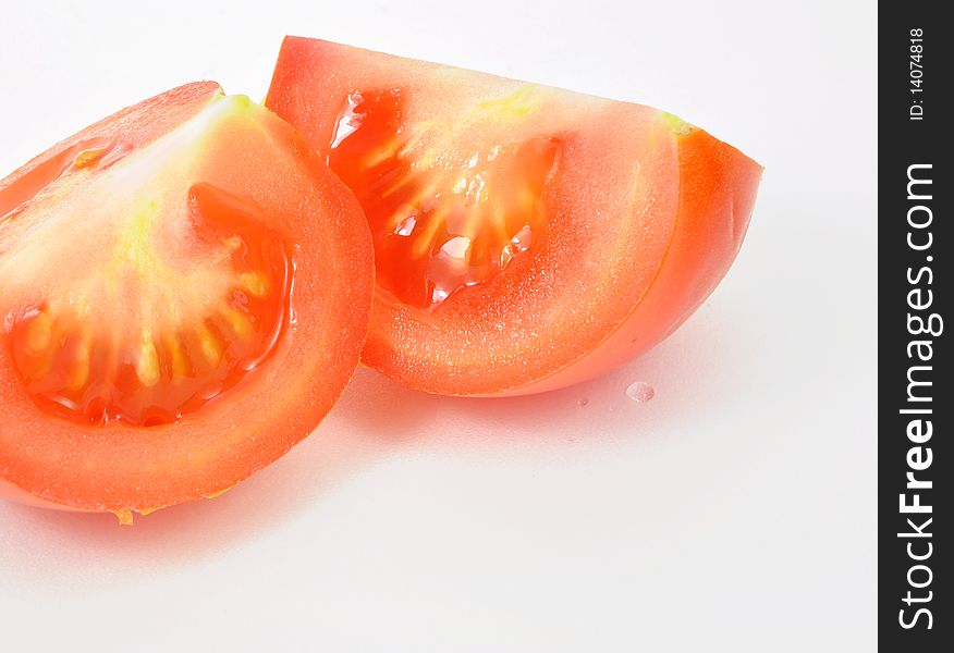 Isolated fresh nature slice tomatoes. Isolated fresh nature slice tomatoes