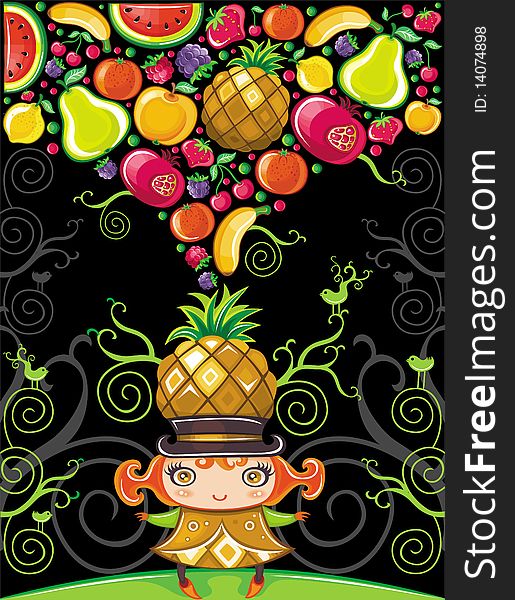 Pineapple Girl (fruity Series)