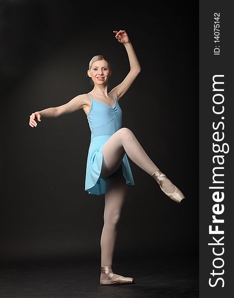 Beautifull young blond ballerina dance. Beautifull young blond ballerina dance