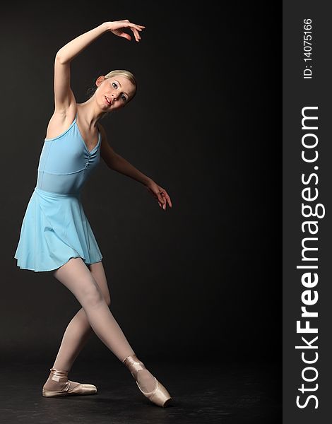 Beautifull young blond ballerina dance. Beautifull young blond ballerina dance