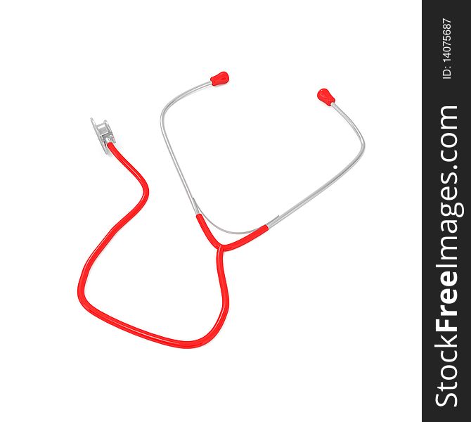 Stethoscope isolated on white - 3d illustration