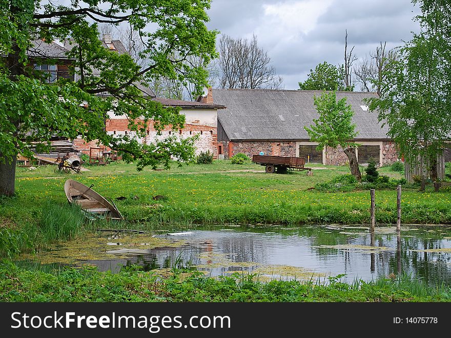 Farm at district Pelci, Latvia.