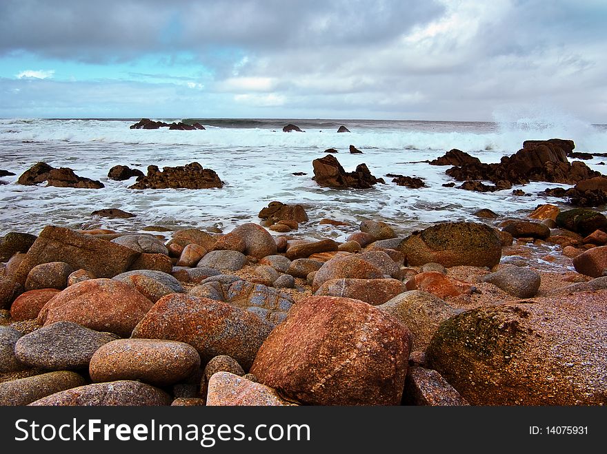 Large Waves At Monterey Beach