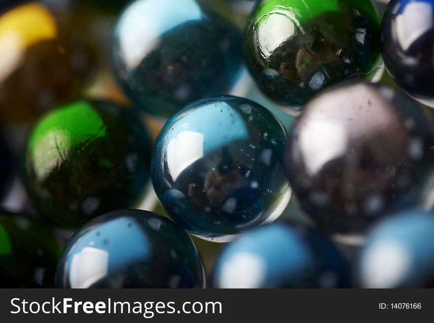 Abstract background from glass colour spheres