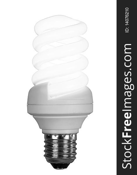 Fluorescence lamp of isolated on a white background