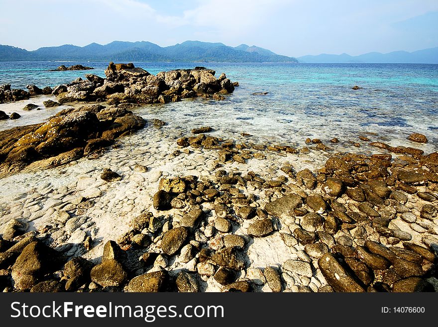 Stone Beach In Thailand