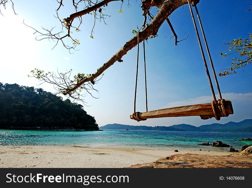 Swing in the sea satul thailand