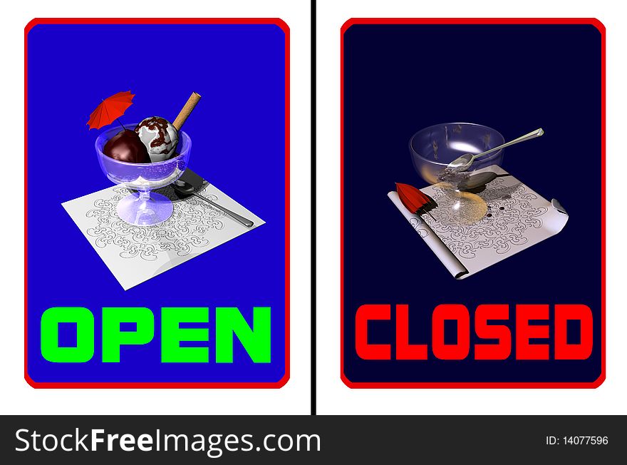 Ice cream parlor open-closed