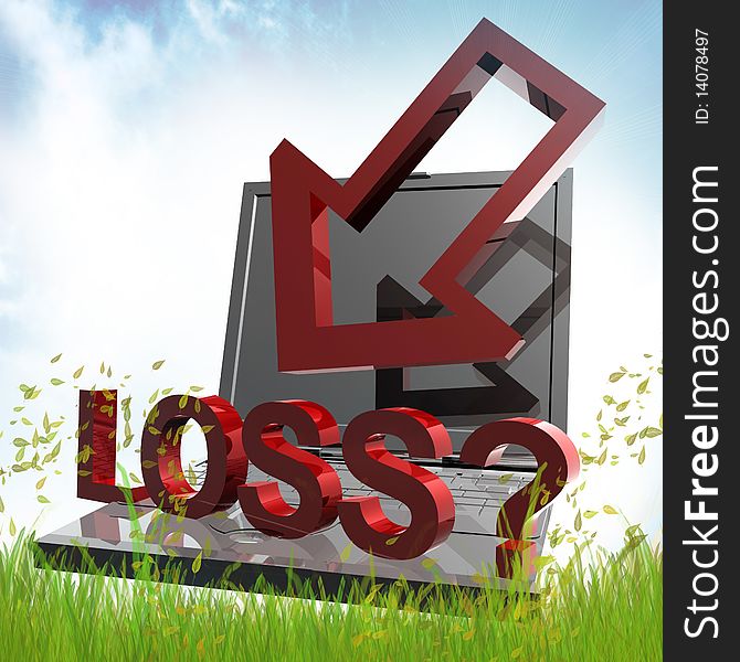 Online Trading Loss Symbol