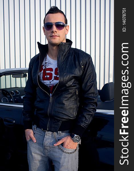 Portrait of a boy with his car. Portrait of a boy with his car