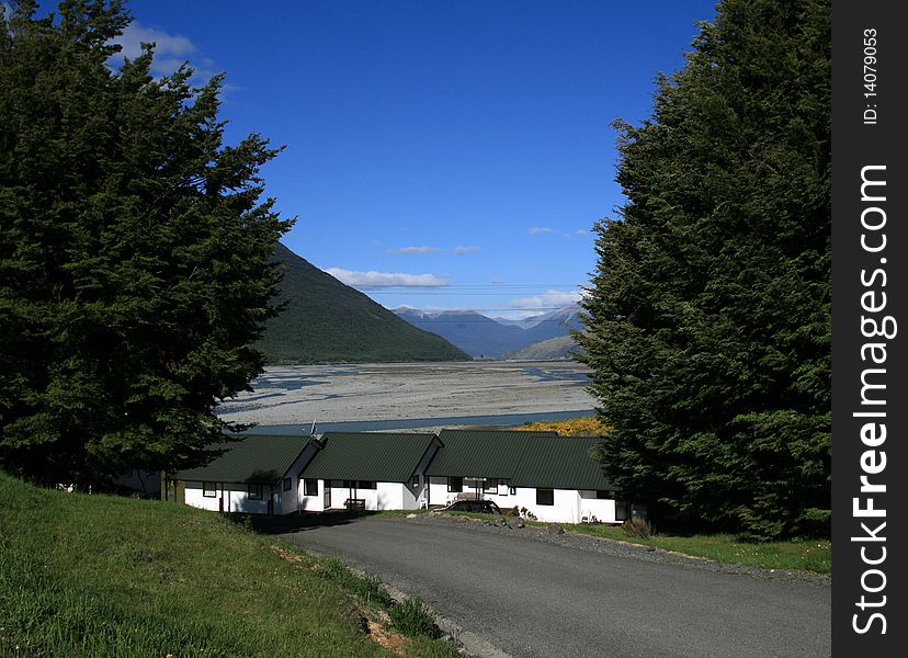 White Cottages in Cass, New Zealand