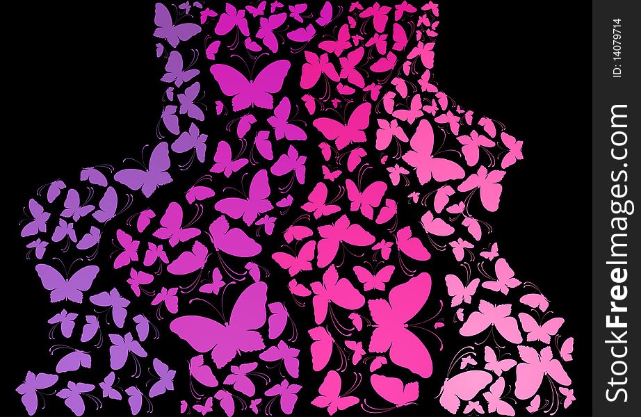 Background With  Butterflies