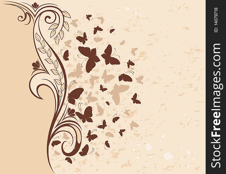 background with  butterflies