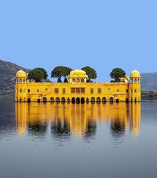Water Palace Jal Mahal In Man Sagar Lake. Jaipur, Rajasthan, India Royalty Free Stock Photos