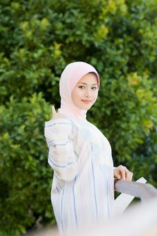 Beauty Of The Muslim Girl Royalty Free Stock Photos