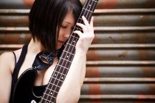 Artist With Her Instrument Stock Photos Artist With Her Instrument Stock Photos