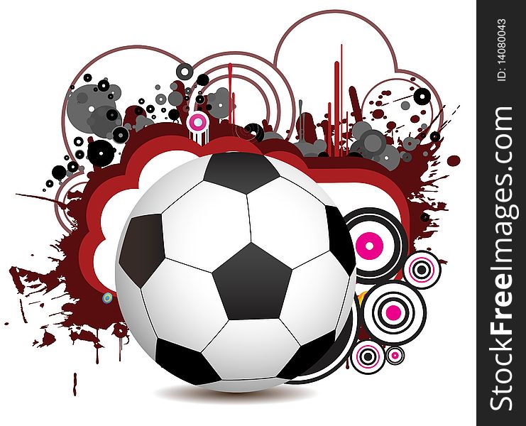 This image is a illustration abstract football creative design