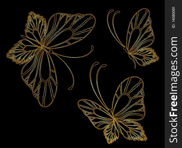 Grunge background with tropical butterflies. Beautiful illustration. Grunge background with tropical butterflies. Beautiful illustration.