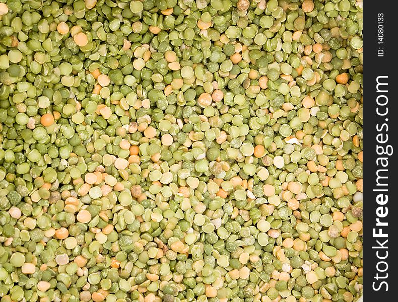 Dried green and yellow split peas