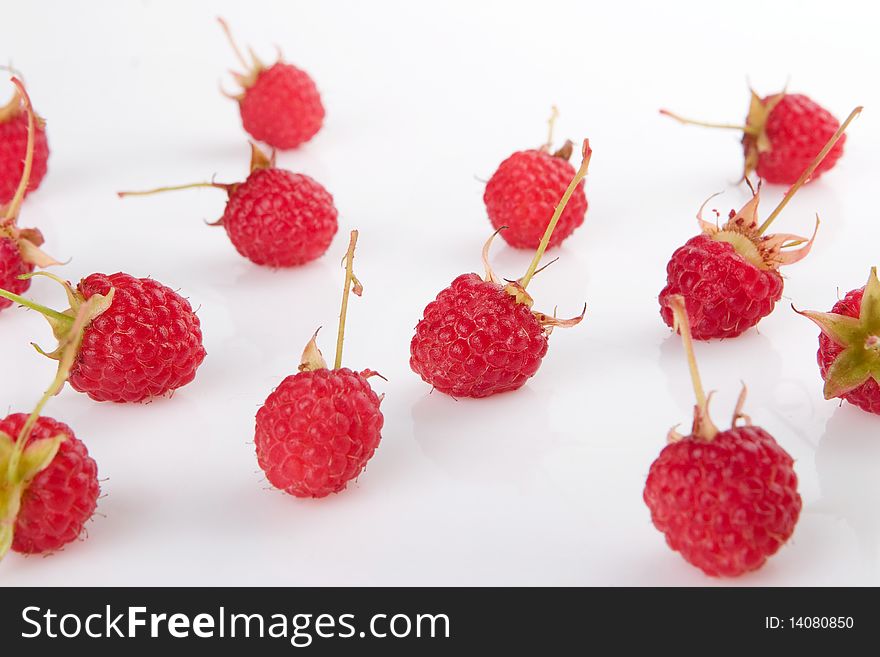 Raspberry isolated on white background