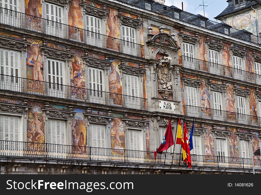 An image of Plaza Mayor in Madrid, Spain