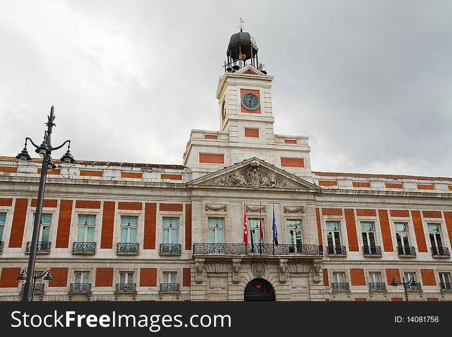 Town Hall Clock Tower in Madrid, Spain