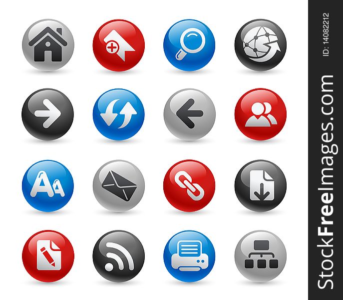 Vector icon set for your website or presentation. Vector icon set for your website or presentation.