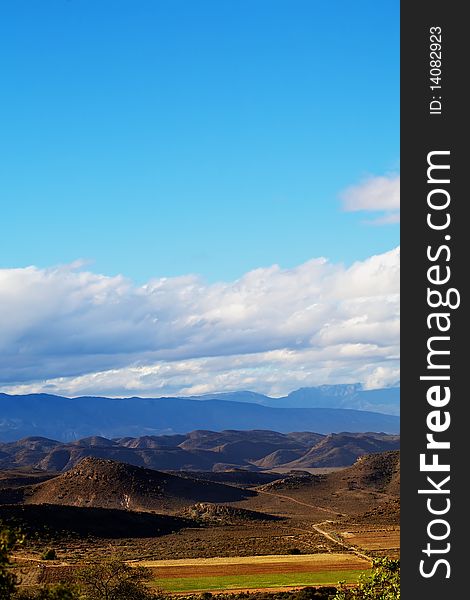 Mountain range covered with a huge cloud. Mountain range covered with a huge cloud.