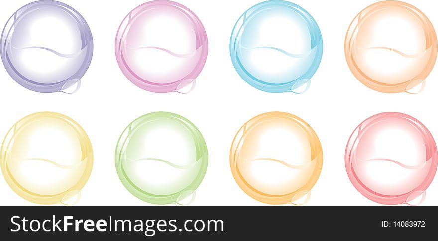 Soap bubbles in different spot colour; easy to change the color as you wish
