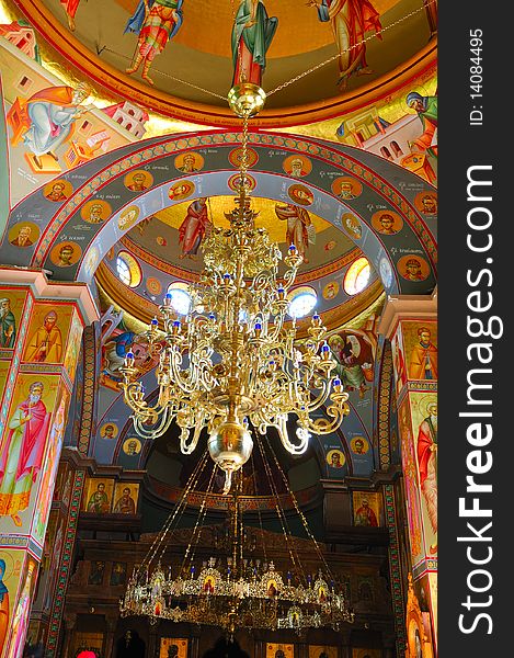 Chandelier in the Orthodox Church