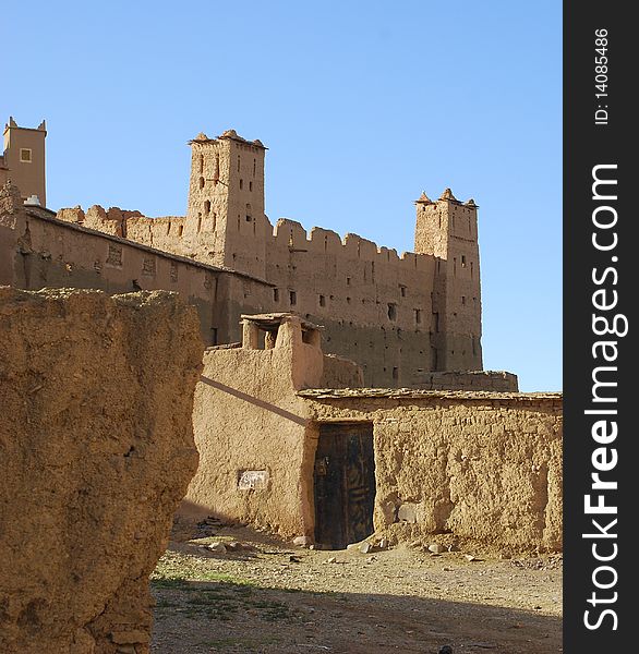 A traditional kasbah in Morocco. A traditional kasbah in Morocco