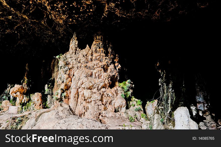 Views of the Agia Sofia Cave in Crete, Greece.