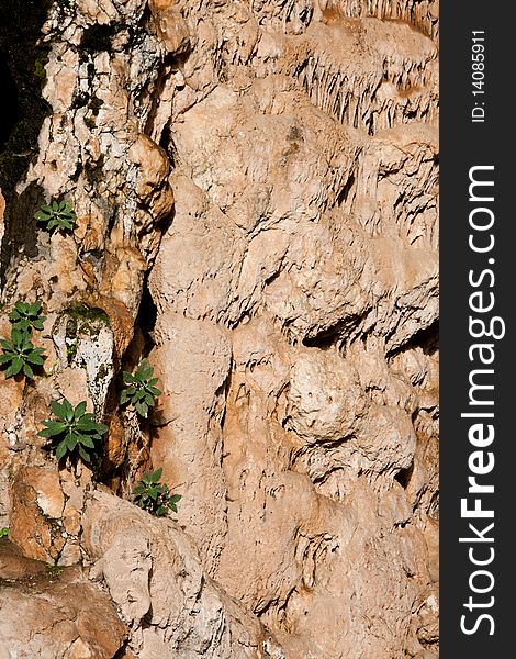 Views of the Agia Sofia Cave in Crete, Greece.