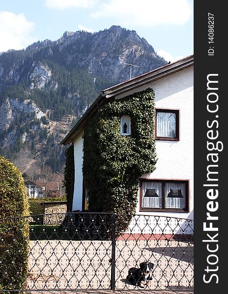 House in a village in the Alps, Bavaria, Germany